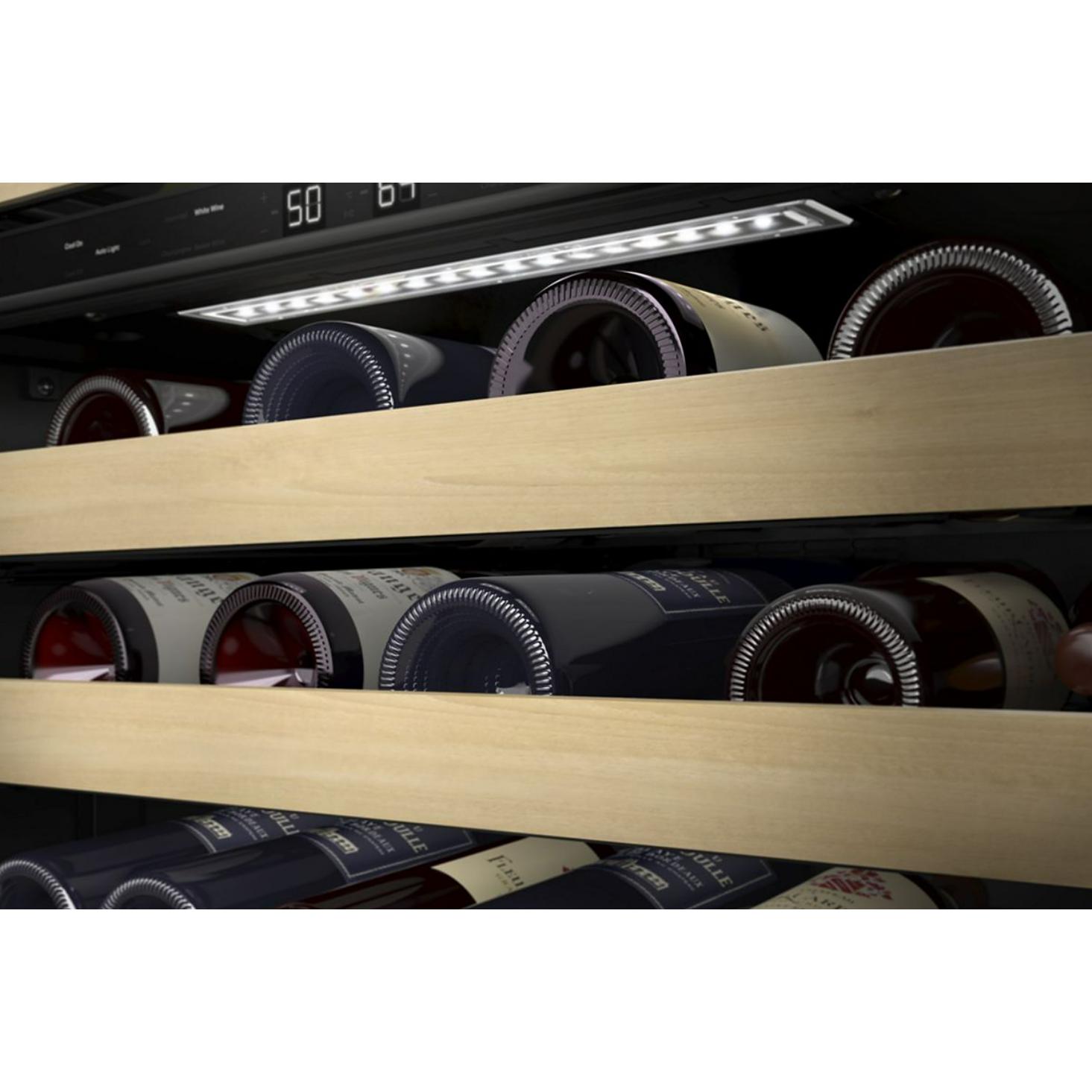  KitchenAid 24-inch Undercounter Wine Cellar with Full-Extension Wood-Front Racks KUWR524SBE IMAGE 7