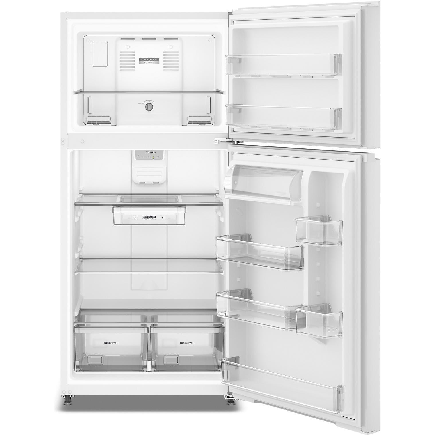  Whirlpool Freestanding Top Freezer Refrigerator WRTX5419SW IMAGE 2