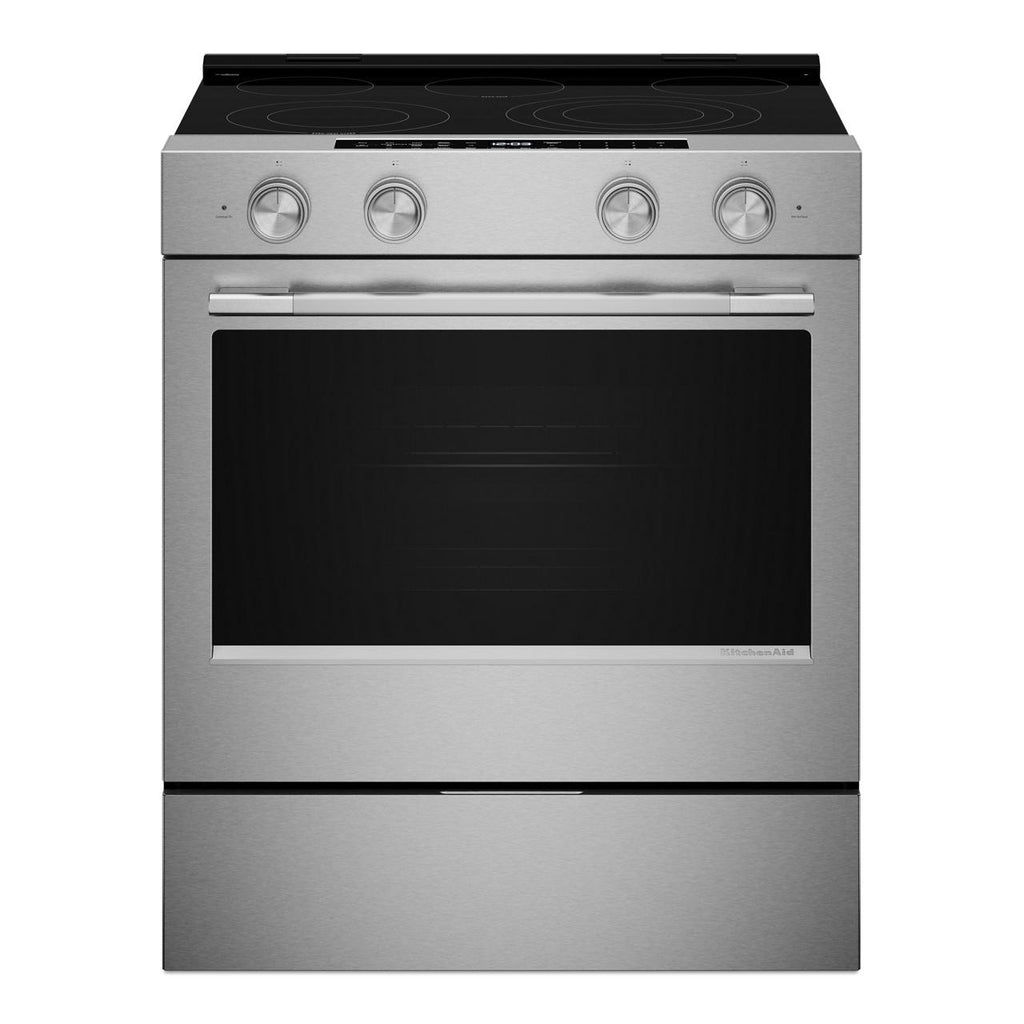  KitchenAid 30-inch Slide-in Electric Range with  Convection Cooking Modes YKSES530SPS IMAGE 1