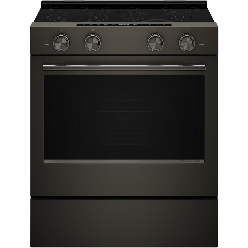  KitchenAid 30-inch Slide-in Electric Range with  Convection Cooking Modes YKSES530SBE IMAGE 1
