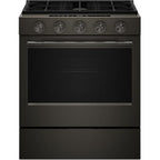  KitchenAid 30-inch Smart Slide-in Gas Range with Convection Cooking Modes and 2-in-1 Burner KSGS530SBE IMAGE 1