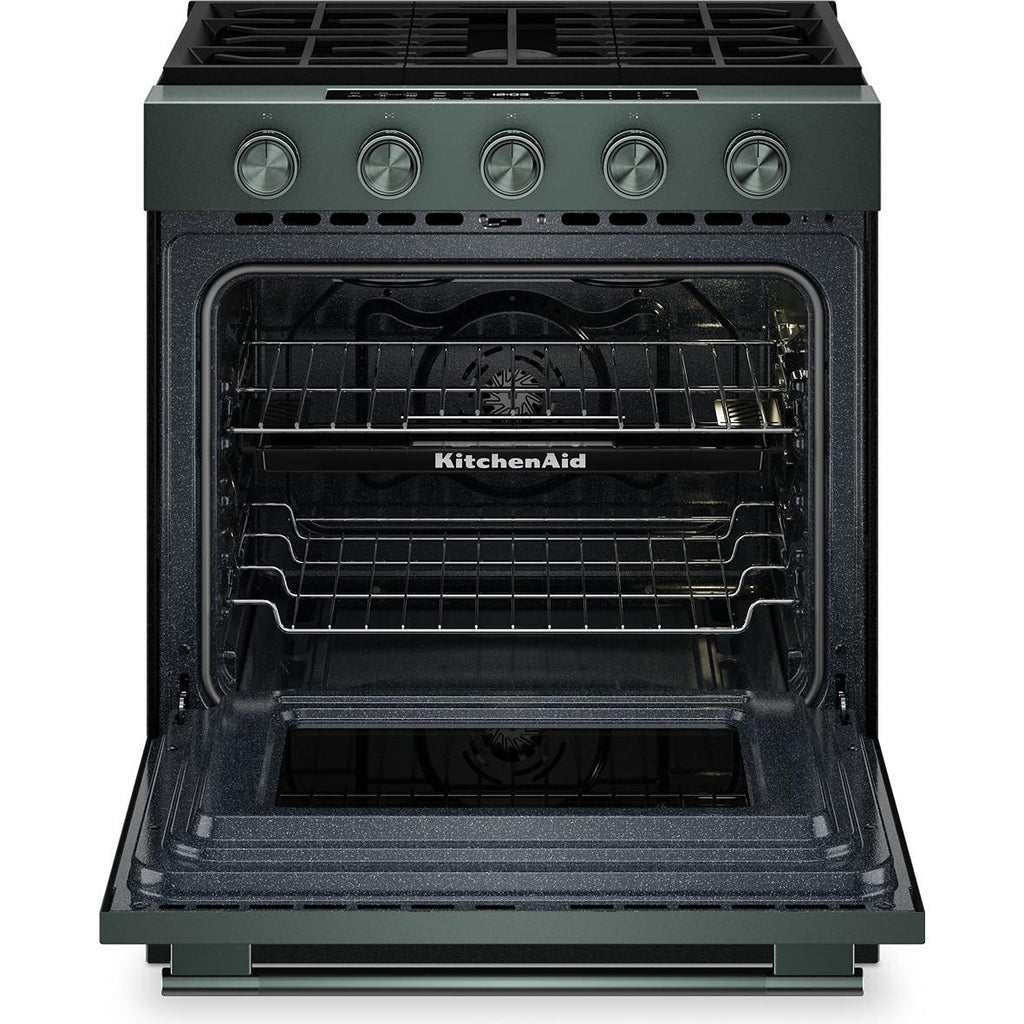  KitchenAid 30-inch Smart Slide-in Gas Range with Convection Cooking Modes and 2-in-1 Burner KSGS530SJP IMAGE 3
