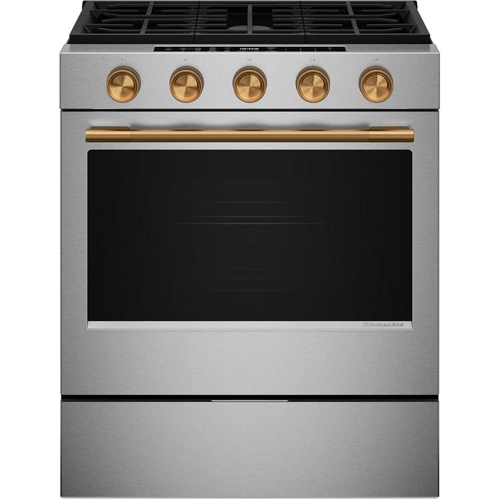  KitchenAid 30-inch Smart Slide-in Gas Range with Convection Cooking Modes and 2-in-1 Burner KSGS530SPS IMAGE 7
