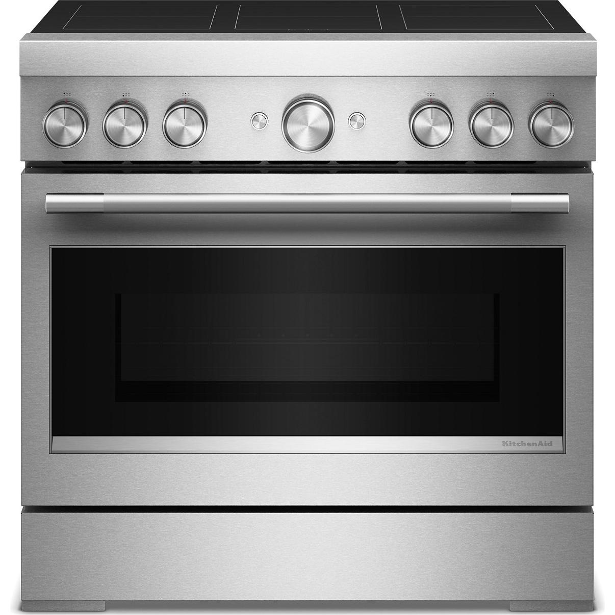  KitchenAid 36-inch Freestanding Induction Range KFIS936SSS IMAGE 1