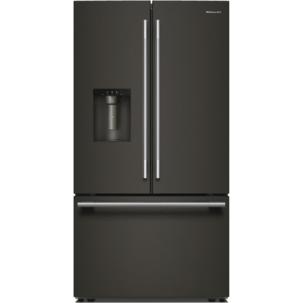  KitchenAid 36-inch French 3-Door Refrigerator with Water and Ice Dispensing System KRFF436SBE IMAGE 1
