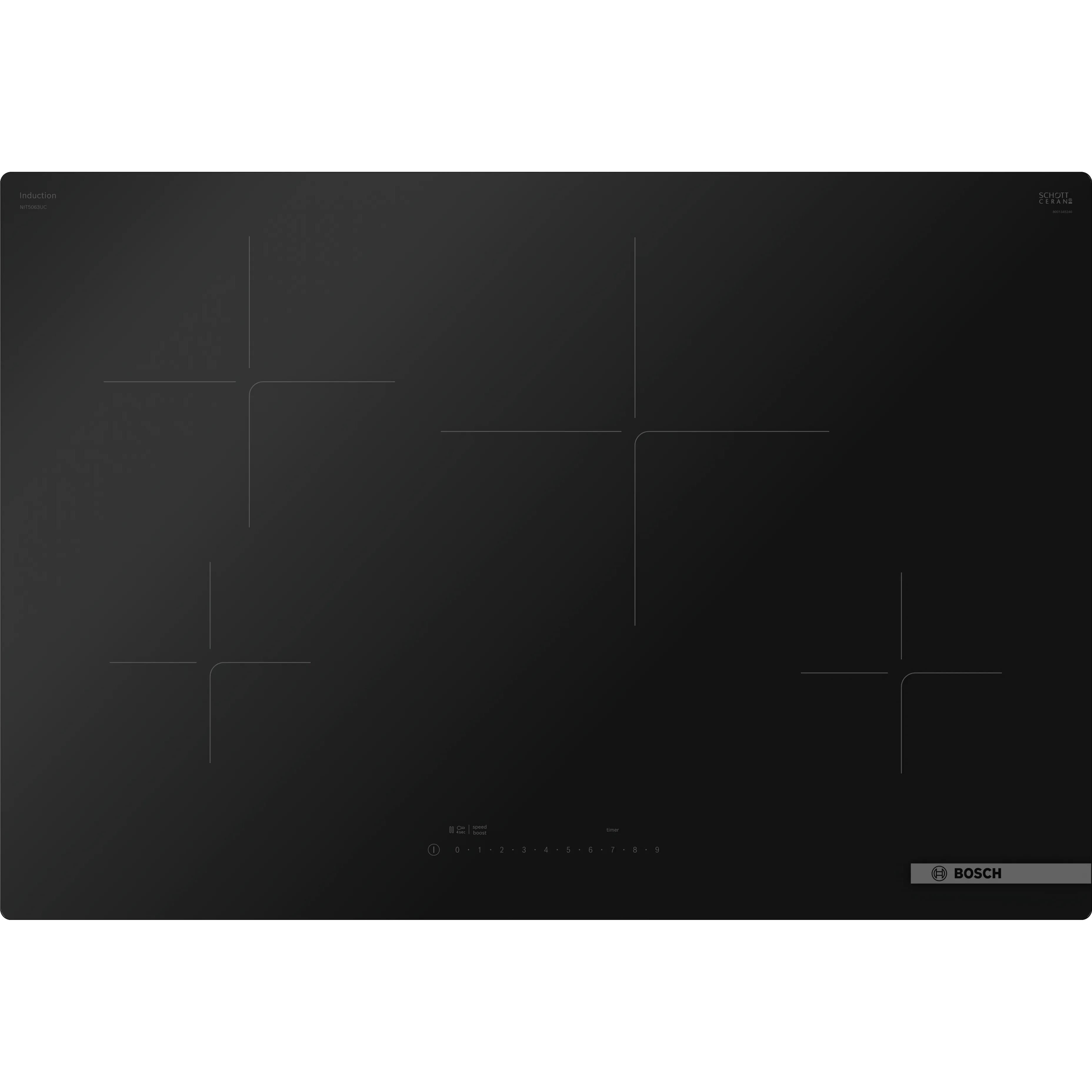  Bosch 30-inch Built-in Induction Cooktop with SpeedBoost® NIT5063UC IMAGE 1
