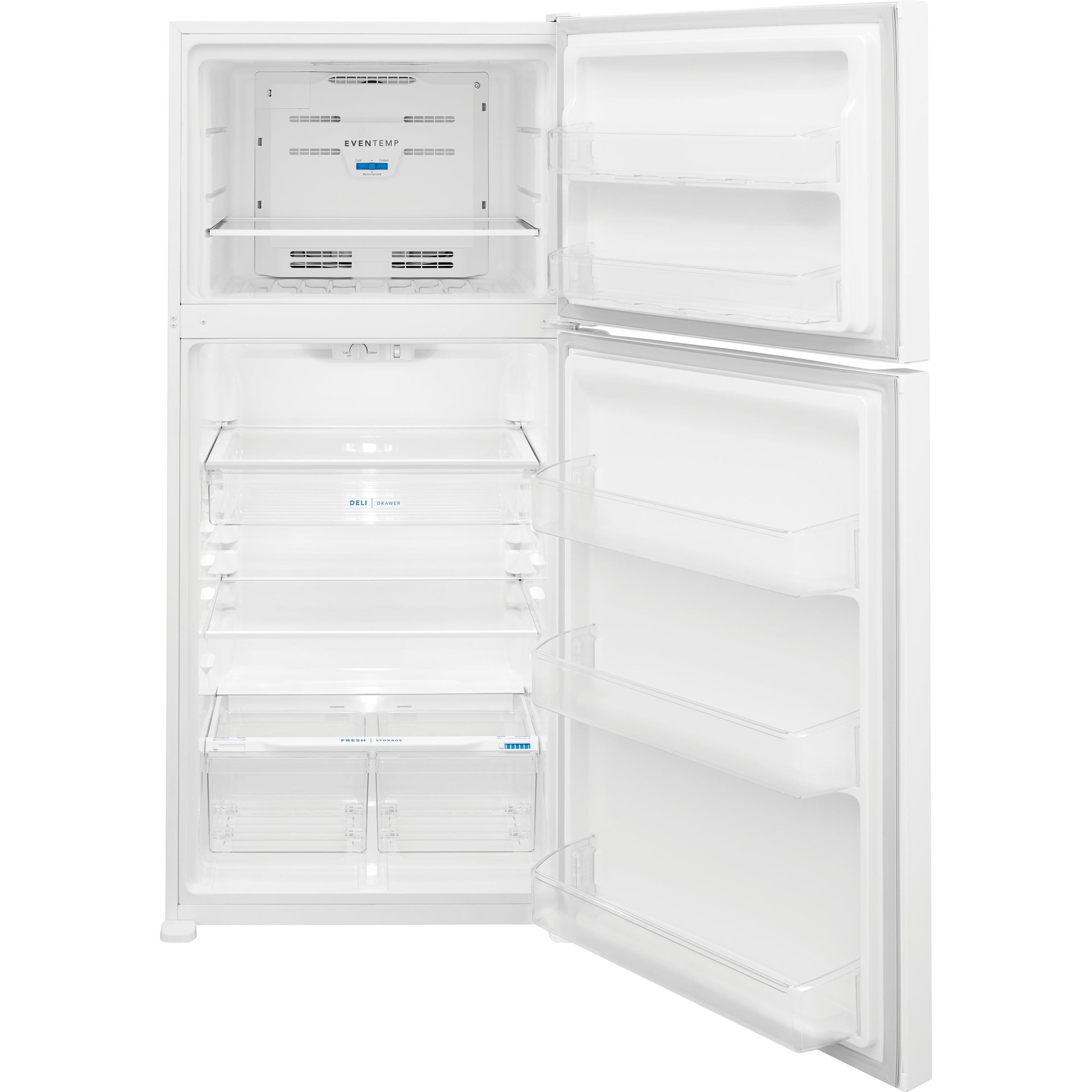  Frigidaire 30-inch, 20 cu.ft. Freestanding Top Freezer Refrigerator with EvenTemp™ FFHT2045XW IMAGE 4