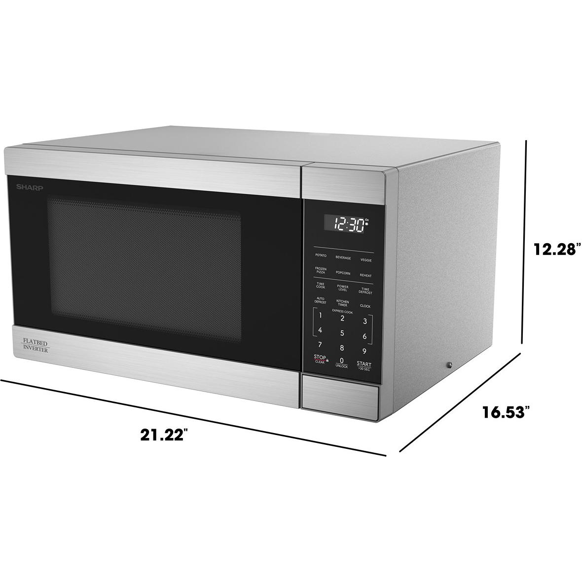  Sharp 21.22-inch, 1.1 cu. ft. Countertop Microwave Oven with Inverter Technology SMC1174KSC IMAGE 14
