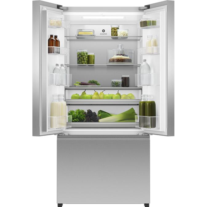 Fisher & Paykel 32-inch, 18 cu. ft. Counter-Depth French 3- Door Refrigerator with ActiveSmart™ Foodcare Technology RF178ANX1 IMAGE 3