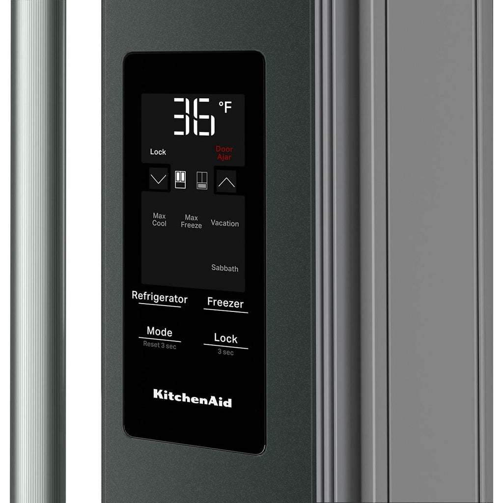  KitchenAid 36-inch, 29.51 cu. ft. Freestanding French 4-Door Refrigerator with Water and Ice Dispensing System KRMF436SJP IMAGE 9