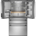  KitchenAid 36-inch, 29.51 cu. ft. Freestanding French 4-Door Refrigerator with Water and Ice Dispensing System KRMF436SPS IMAGE 2