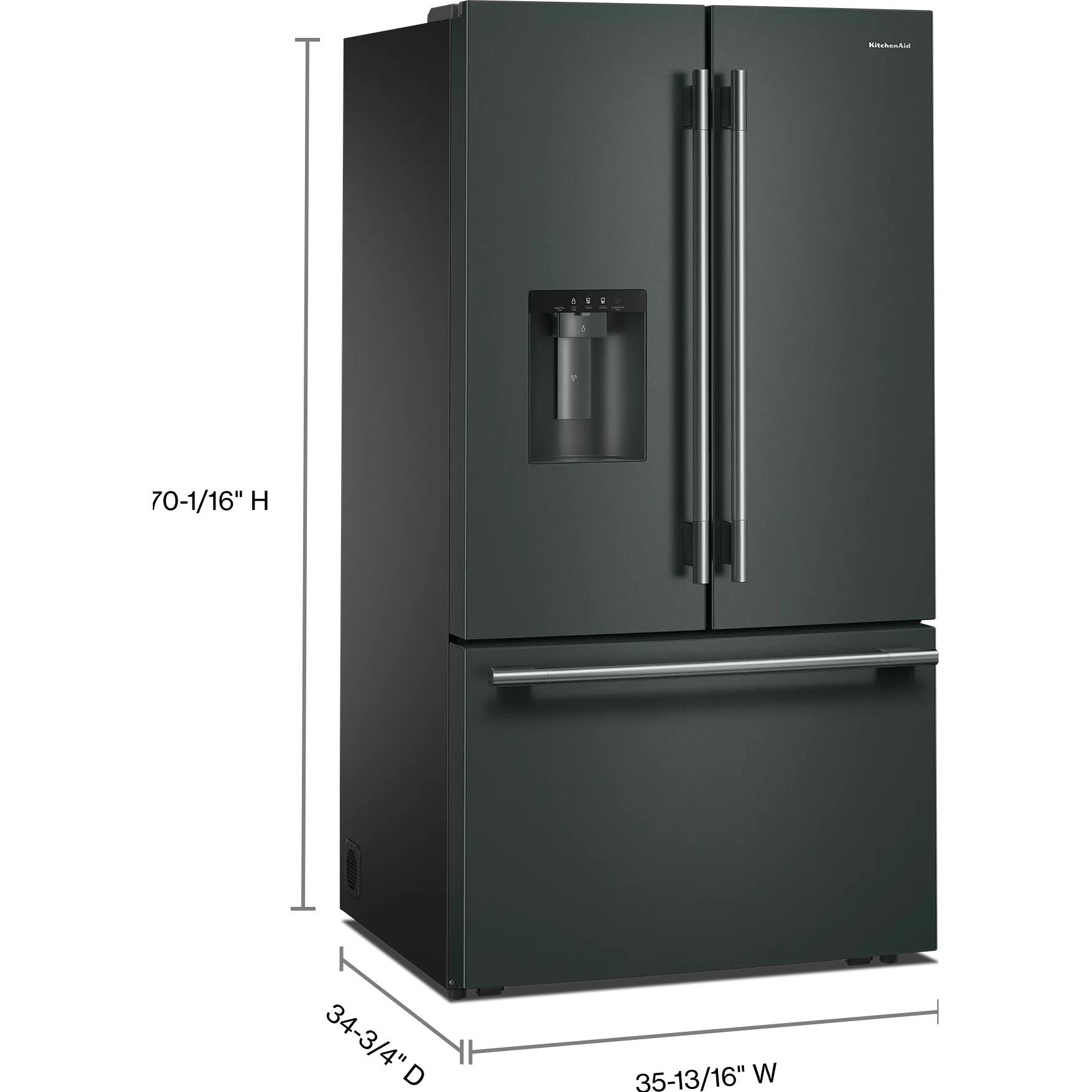  KitchenAid 36-inch French 3-Door Refrigerator with Water and Ice Dispensing System KRFF436SJP IMAGE 6