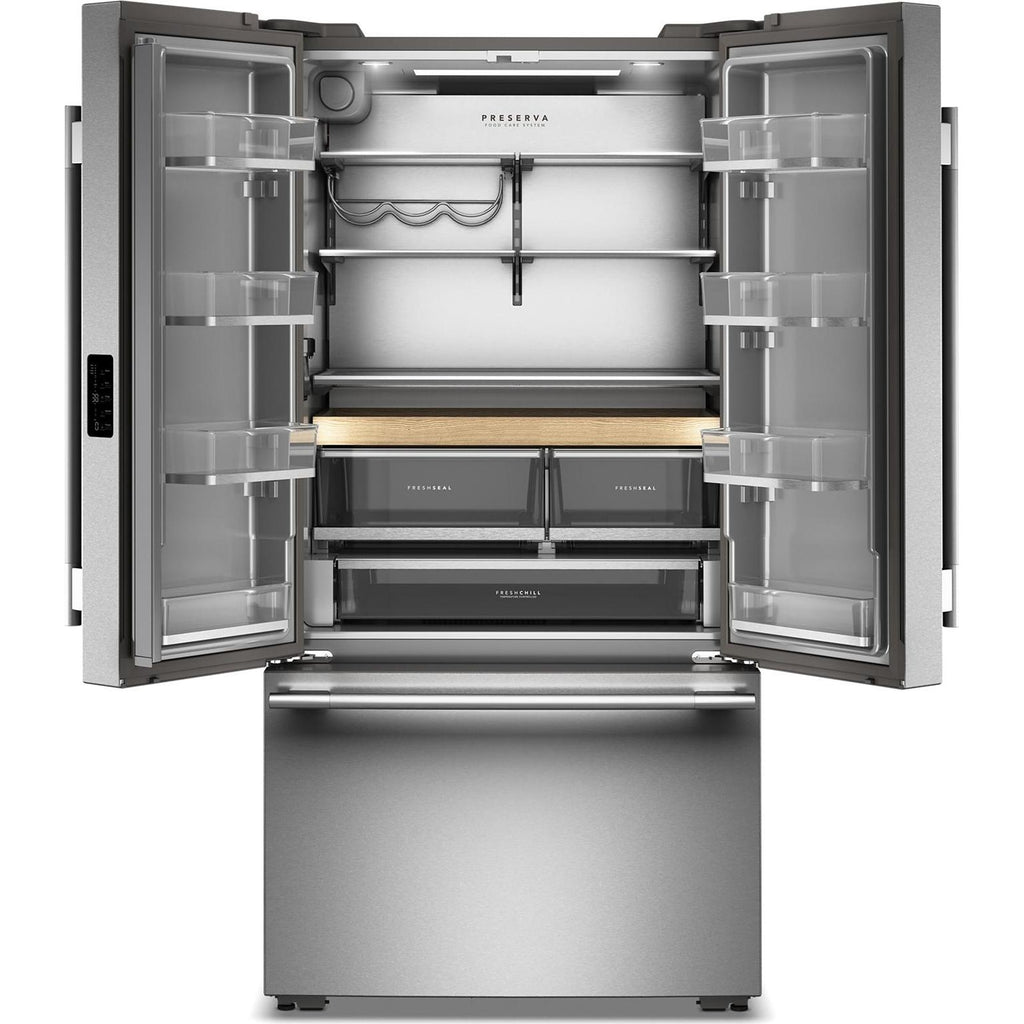  KitchenAid 36-inch, 24.8 cu. ft. Counter-Depth French 3-Door Refrigerator with Internal Water Dispenser KRFC336SPS IMAGE 2