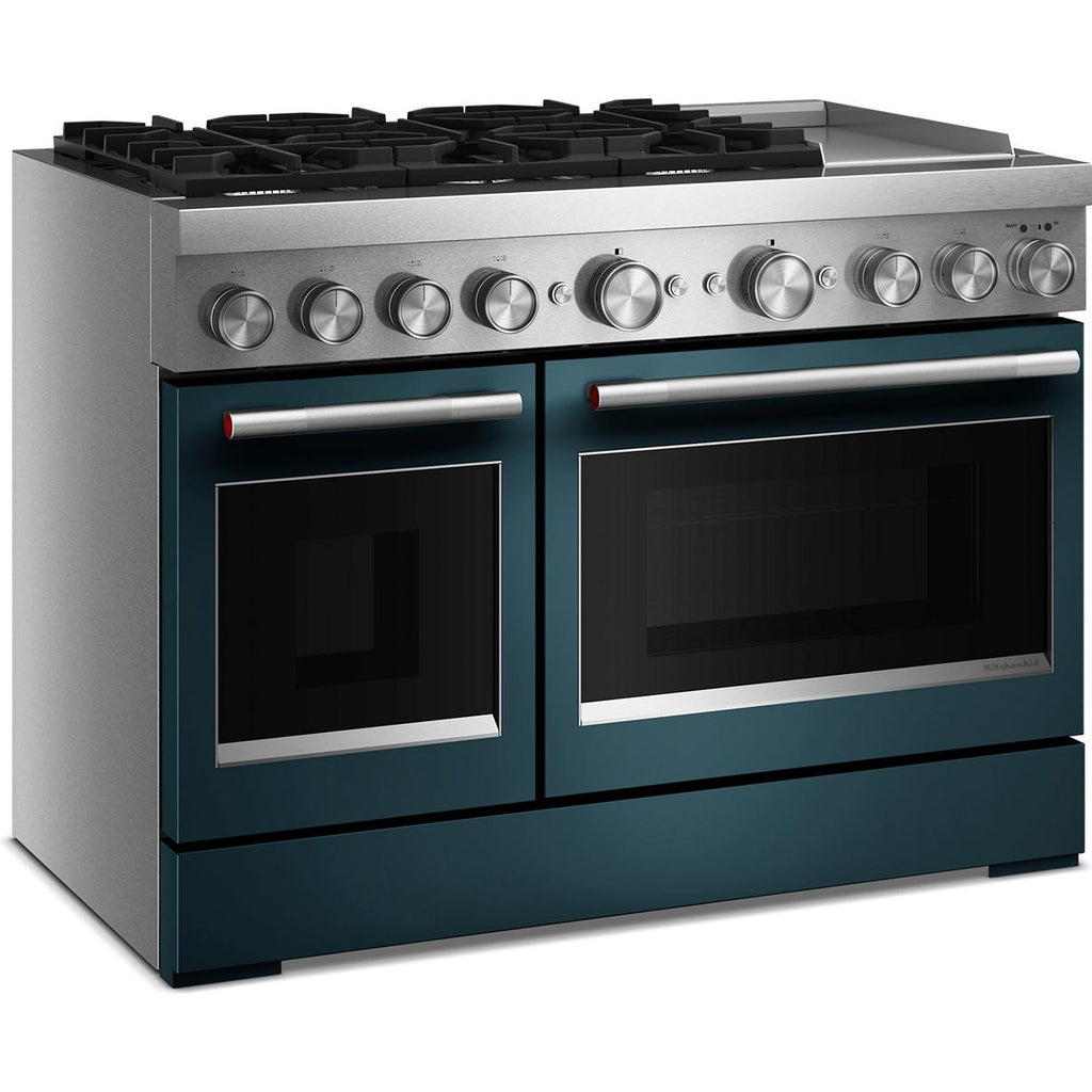  KitchenAid 48-inch Freestanding Commercial-Style Dual-Fuel Range with Griddle KFDD948SAG IMAGE 3