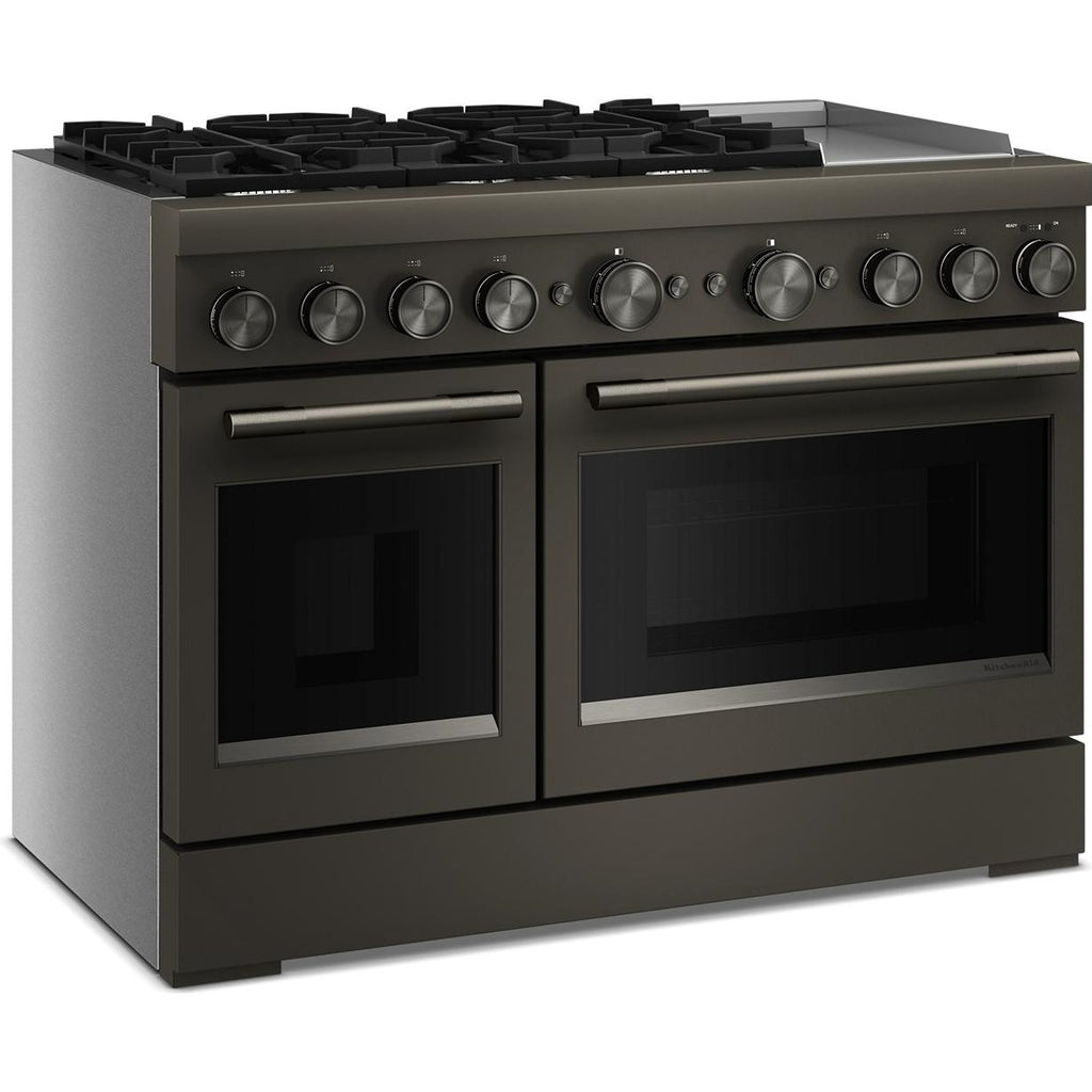  KitchenAid 48-inch Freestanding Commercial-Style Dual-Fuel Range with Griddle KFDD948SBE IMAGE 3