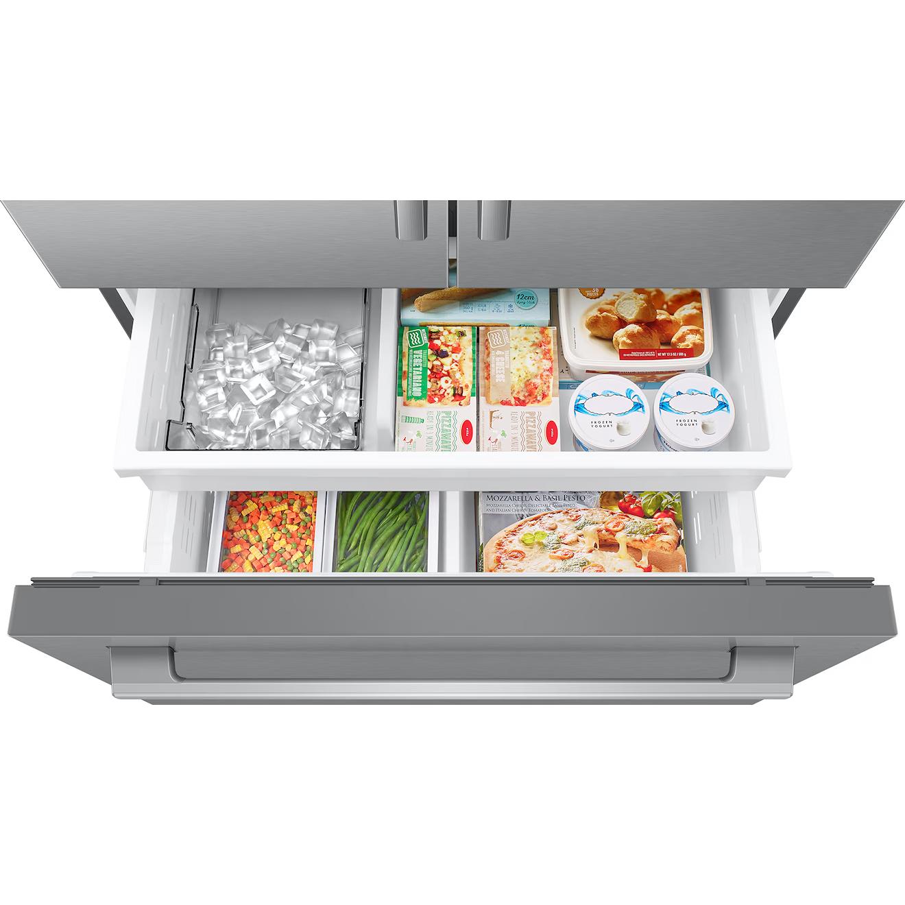  Samsung French 3-Door Refrigerator with Water and Ice Dispensing System RF70H25HERAA IMAGE 6