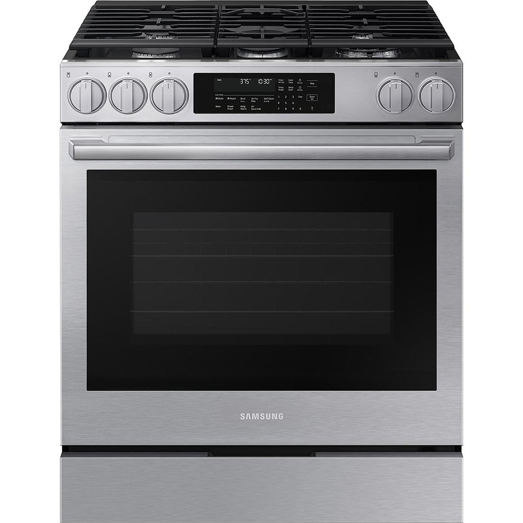  Samsung 30-inch Slide-in Gas Range with Wi-Fi NSG90H60SRAA IMAGE 1
