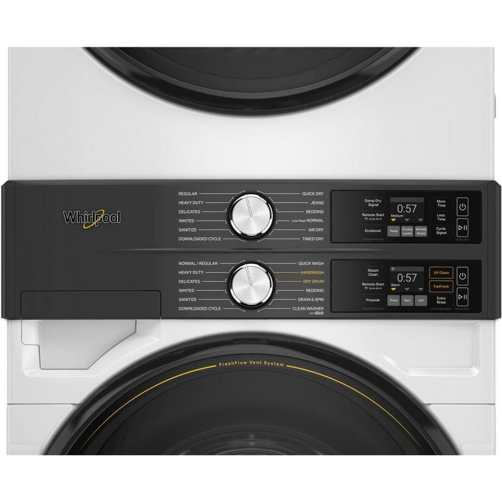  Whirlpool Stacked Washer/Dryer Gas Laundry Center WGF5727TW IMAGE 4