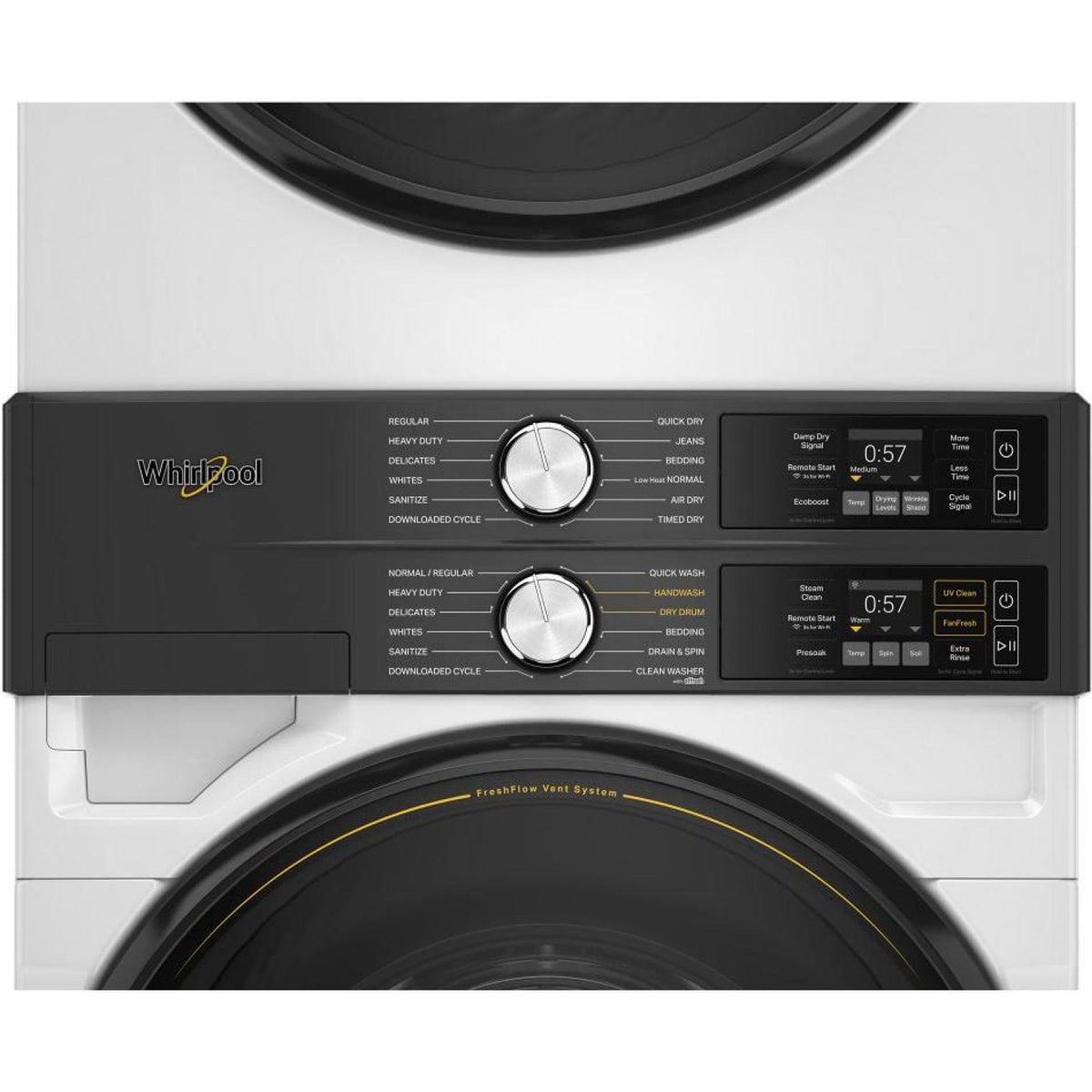  Whirlpool Stacked Washer/Dryer Gas Laundry Center WGF5727TW IMAGE 5