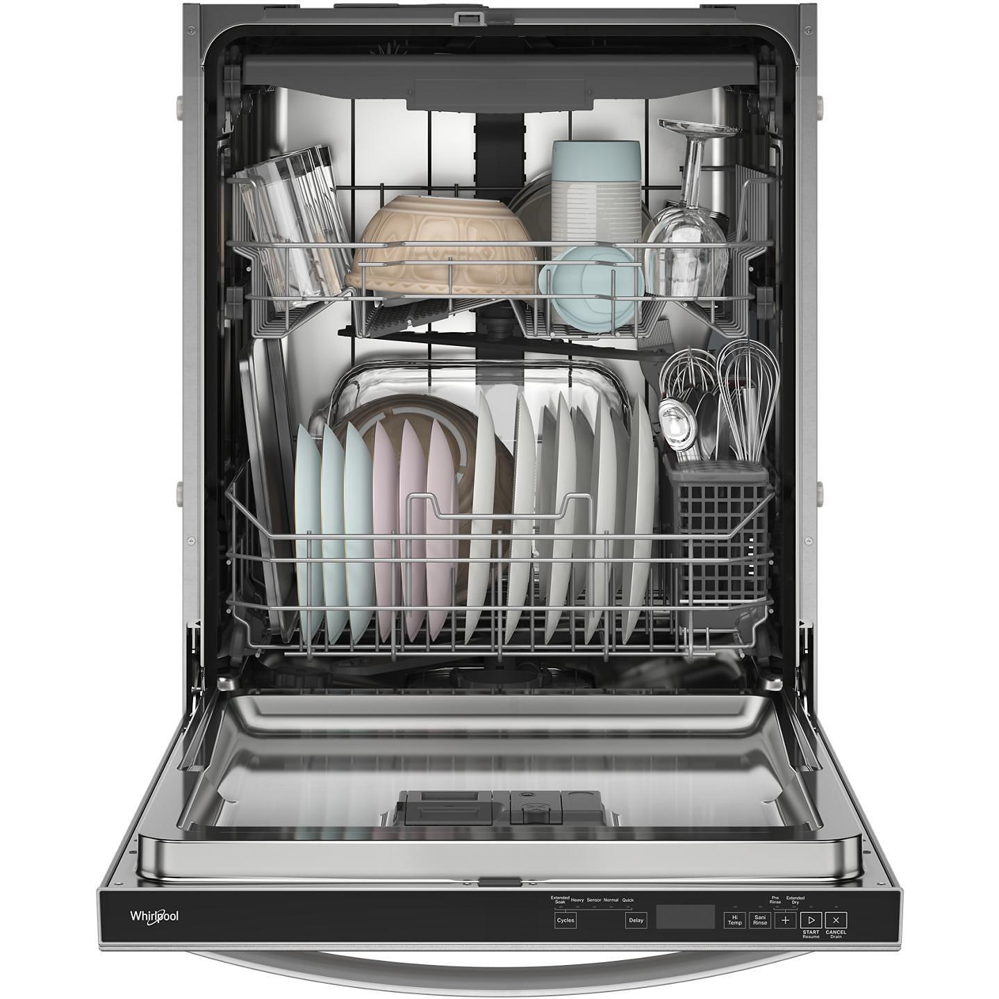  Whirlpool 47 dBA Flush to Cabinet Dishwasher with 3rd Rack WDTF5024SZ IMAGE 3