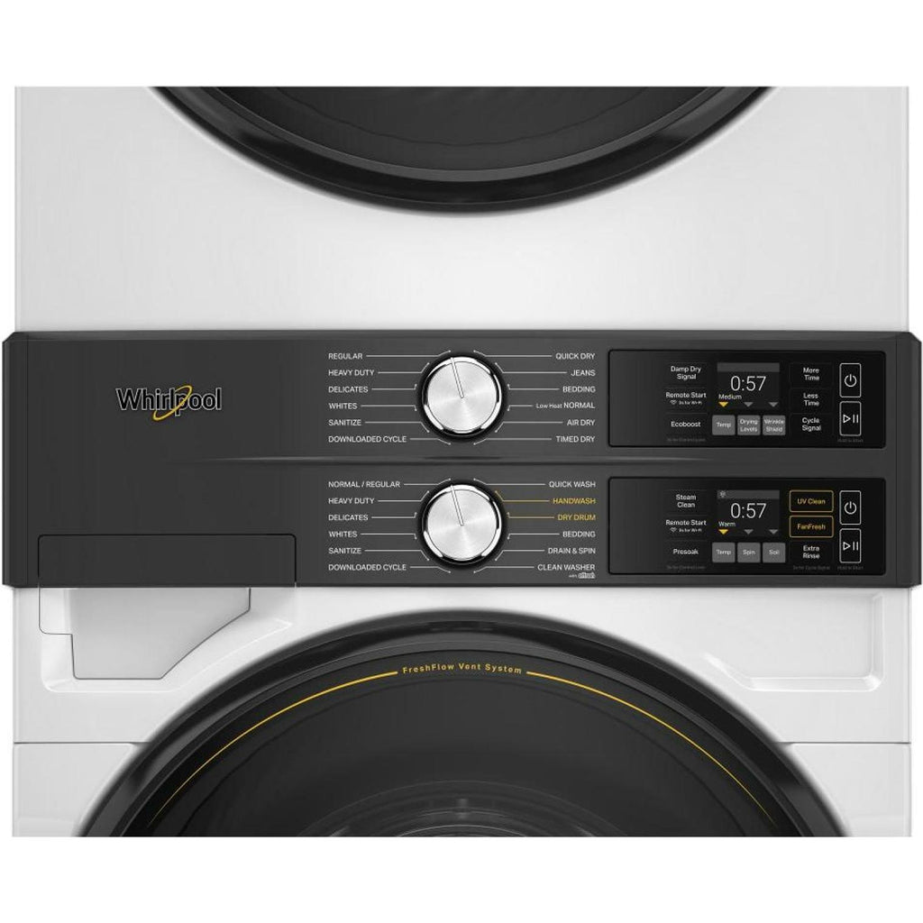  Whirlpool Stacked Washer/Dryer Electric Laundry Center YWEF5727TW IMAGE 3