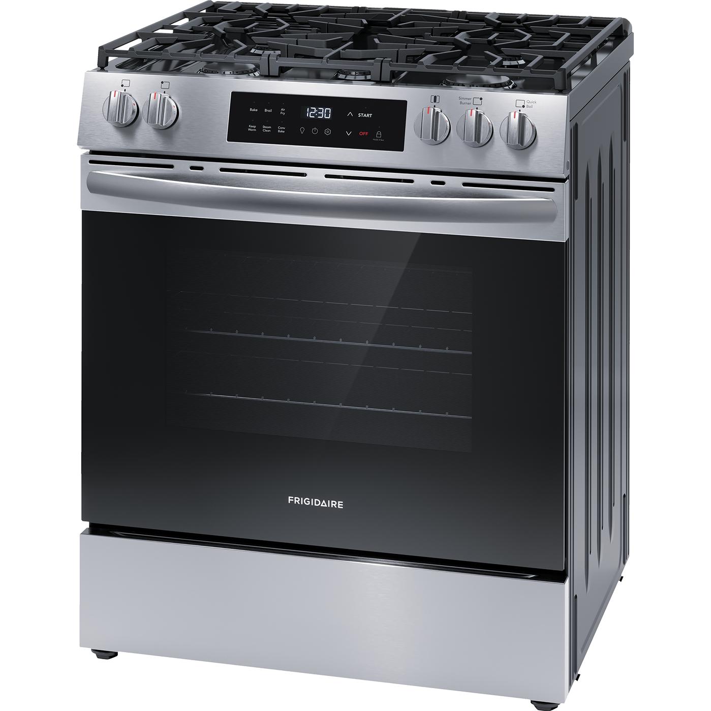  Frigidaire 30-inch Freestanding Gas Range with Air Fry FCFG3082BS IMAGE 3