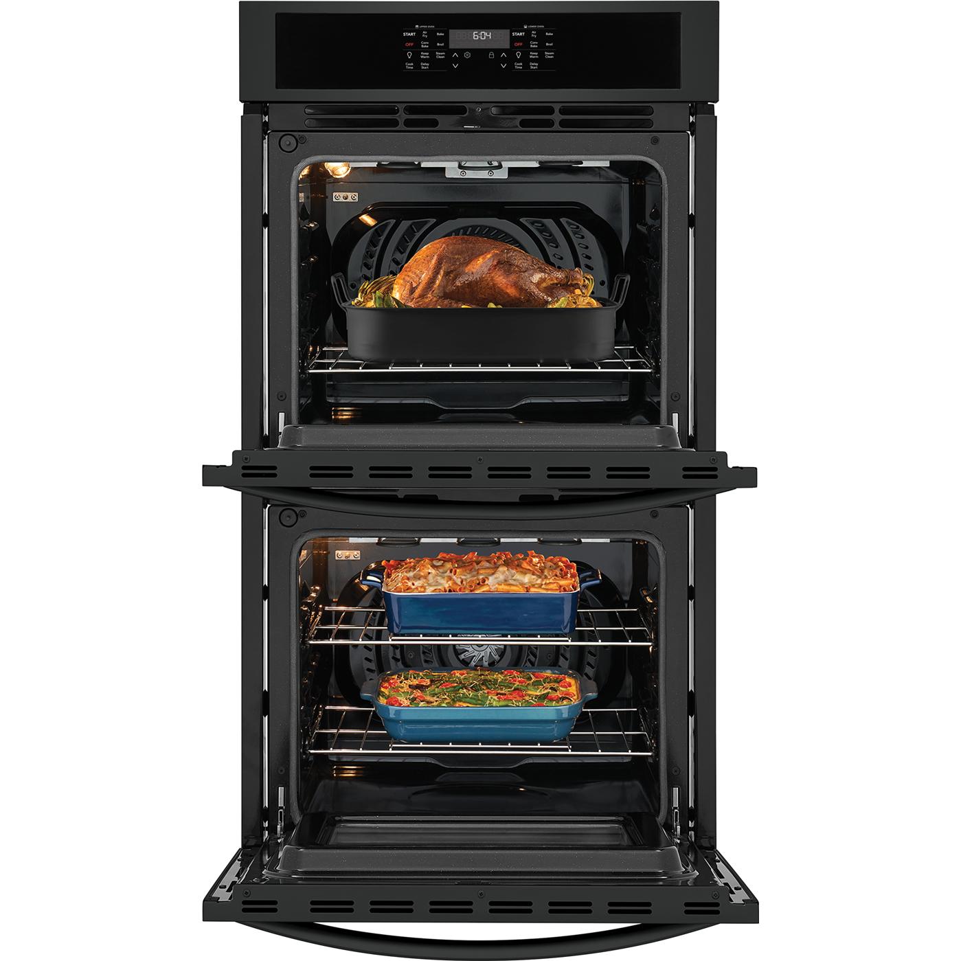  Frigidaire 27-inch, 7.6 cu. ft. Built-in Double Wall Oven with Air Fry FCWD2730AB IMAGE 4