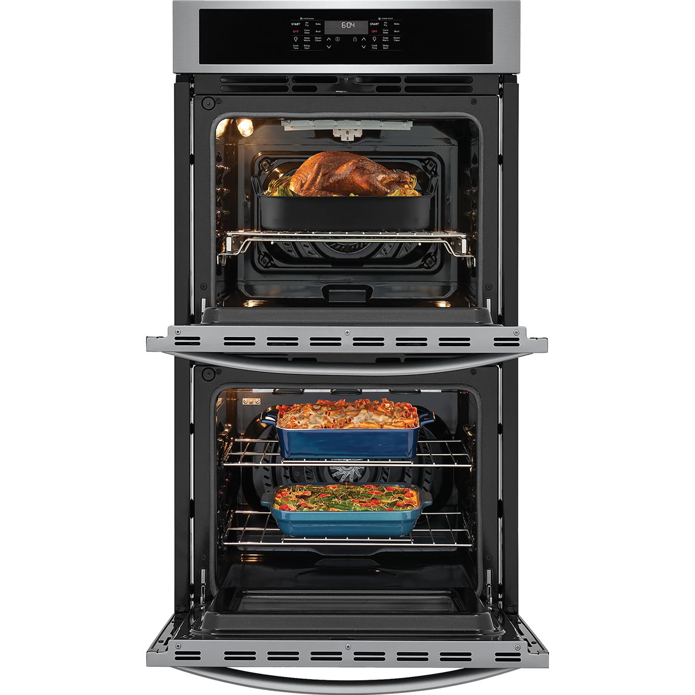  Frigidaire 27-inch, 7.6 cu. ft. Built-in Double Wall Oven with Air Fry FCWD2730AS IMAGE 3