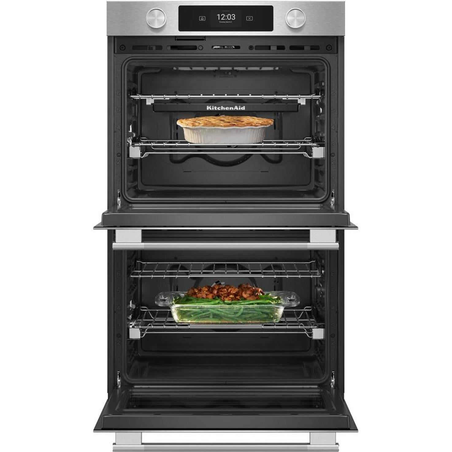  KitchenAid 30-inch Smart Electric Double Wall Oven with Intelligent Cooking Camera KOED930SPS IMAGE 3
