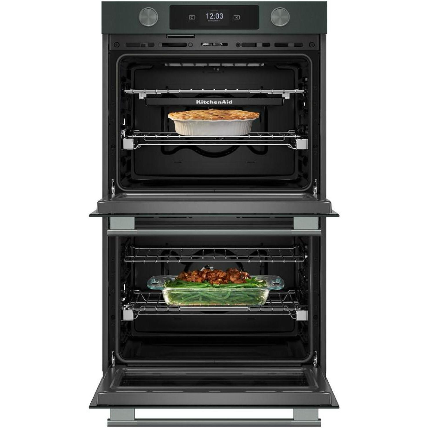  KitchenAid 30-inch Smart Electric Double Wall Oven with Intelligent Cooking Camera KOED930SBE IMAGE 3