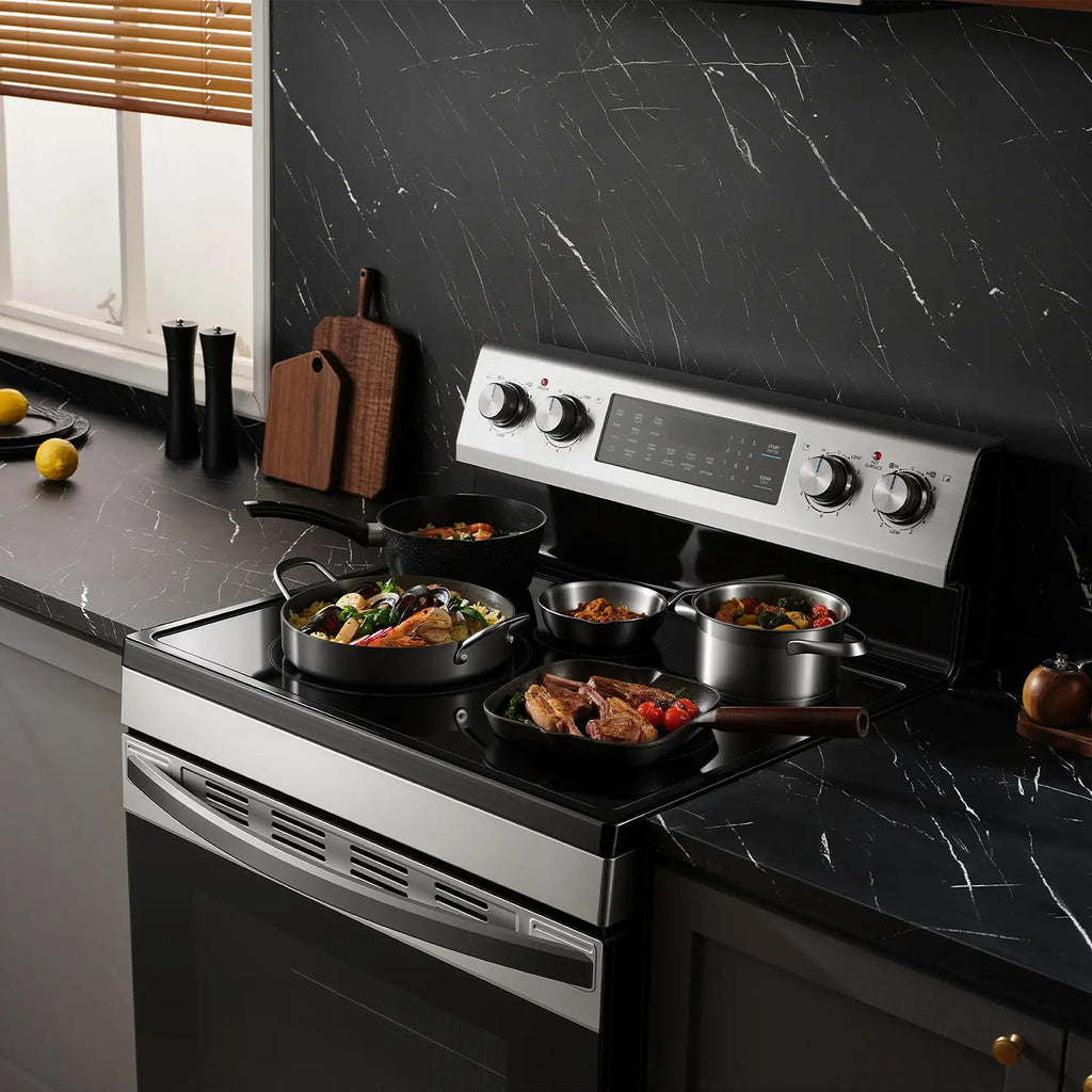  Midea 6.3 Cu. Ft. Freestanding Electric Range with Air Fry MER30A15ASTC IMAGE 8