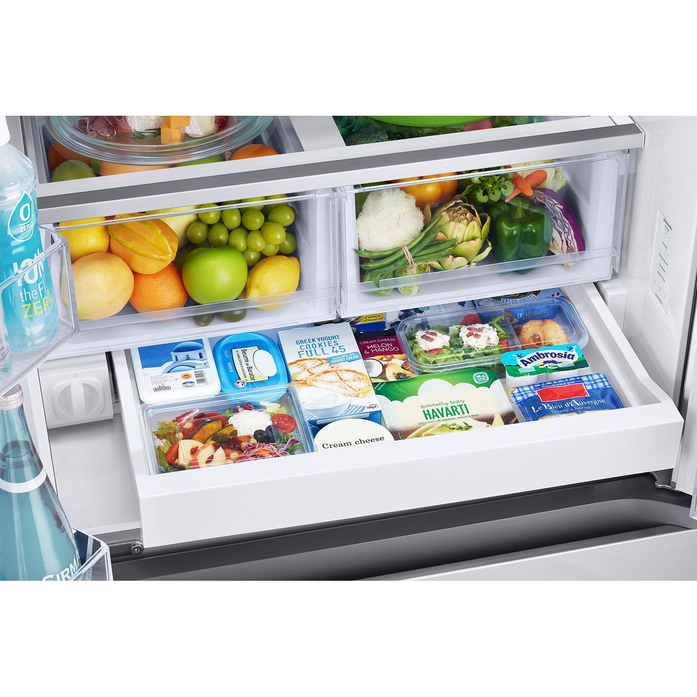  Samsung 33-inch, 25 cu.ft. Bespoke AI 3-Door French Door Refrigerator RF25C5A01SRAA IMAGE 8