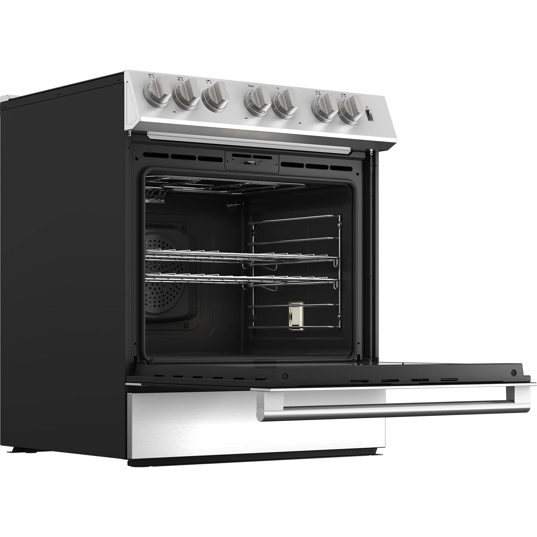  Blomberg 30-inch Slide-in Electric Range with Air Fry Technology BERC30524SS IMAGE 2