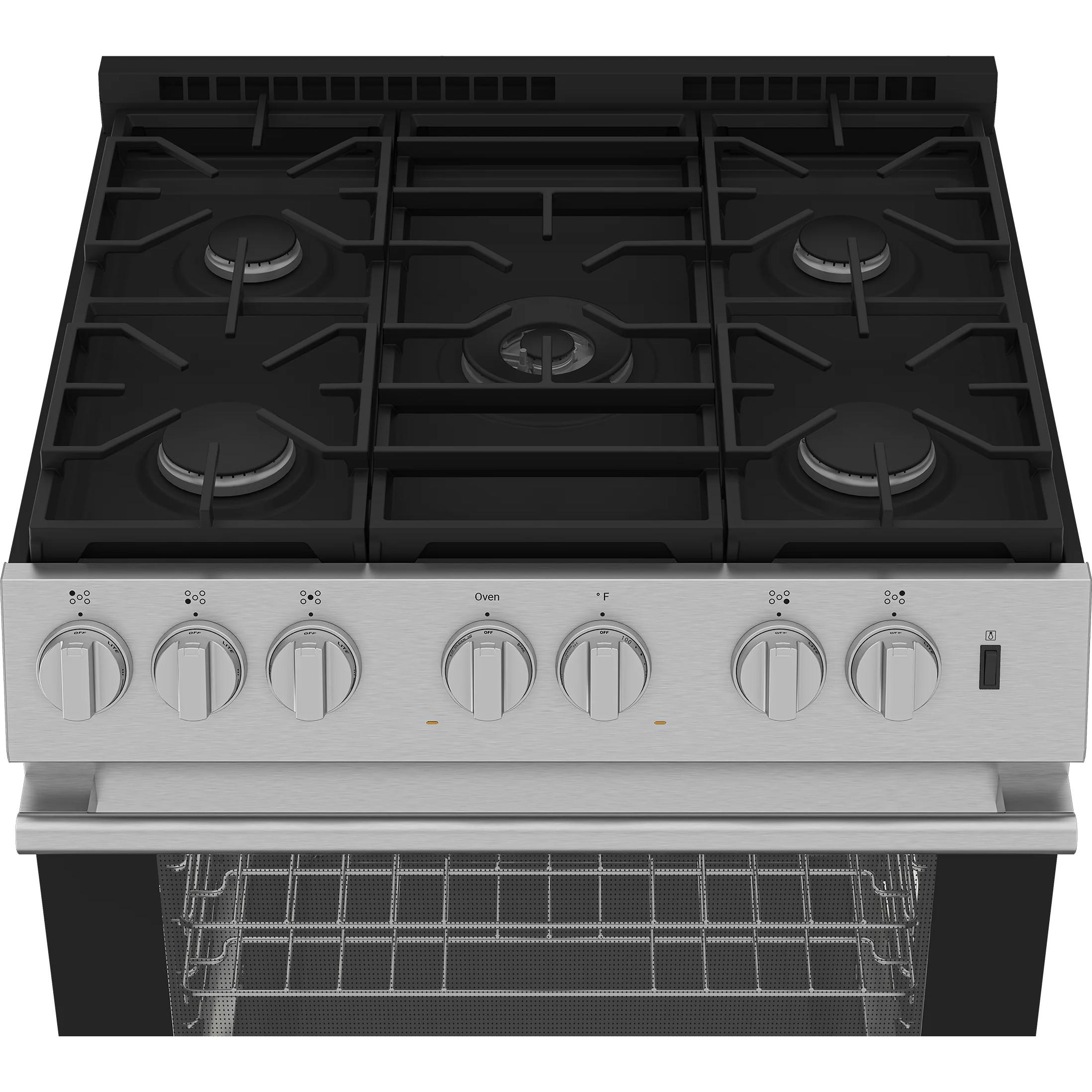  Blomberg 30-inch Slide-in Gas Range with True European convection Technology BGR30524SS IMAGE 5