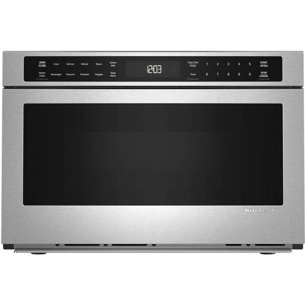  KitchenAid 24-inch, 1.2 cu. ft. Under-Counter Microwave Oven Drawer with Steam Cooking KMBD524TPS IMAGE 1