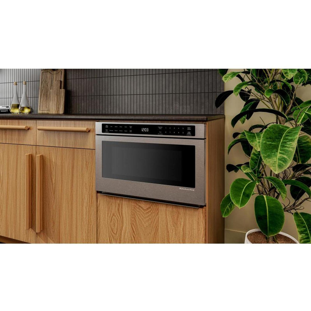  KitchenAid 24-inch, 1.2 cu. ft. Under-Counter Microwave Oven Drawer with Steam Cooking KMBD524TPS IMAGE 7