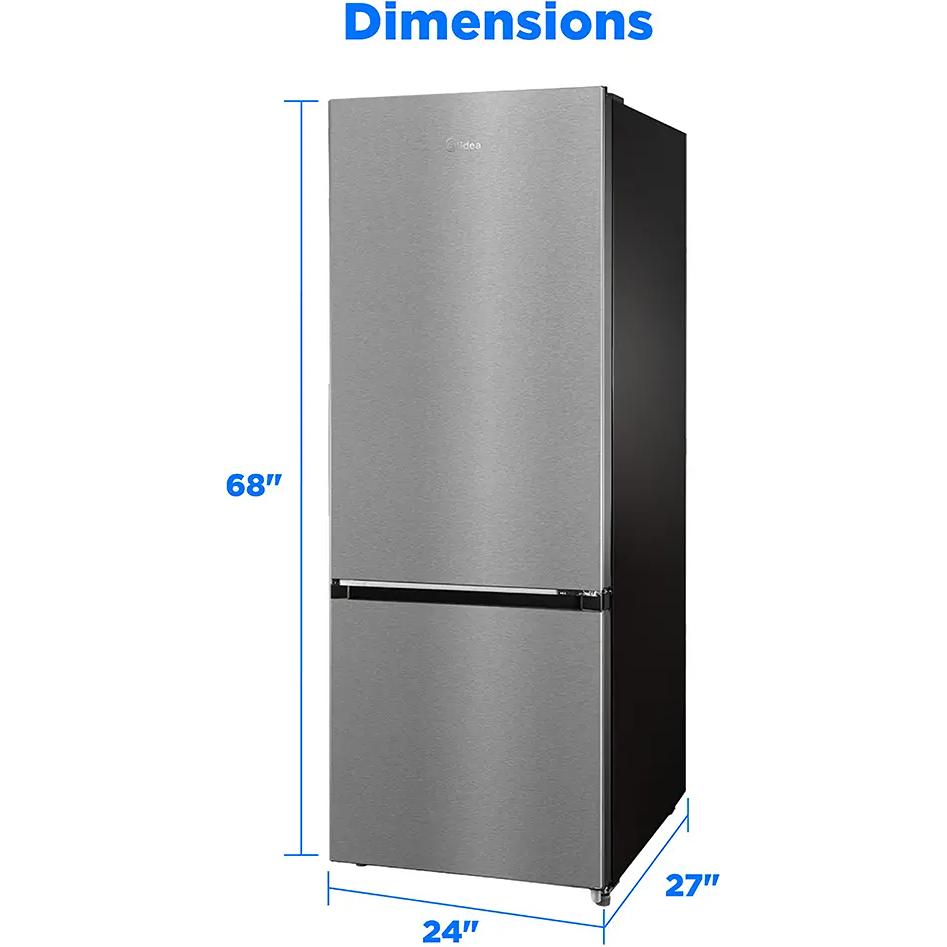  Midea 12 cu. ft. Bottom-Freezer Refrigerator MRB12B1AST IMAGE 5