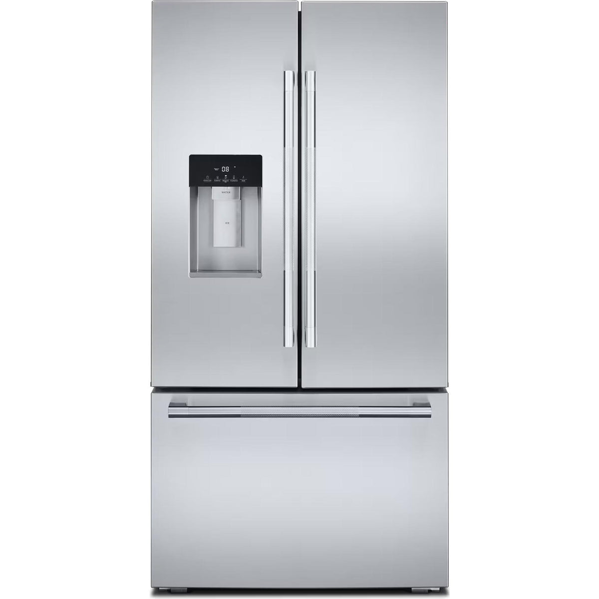  JennAir 36-inch, 23.84 cu. ft. Counter-Depth French 3-Door Refrigerator with Water and Ice Dispensing System JFFCCE72SL IMAGE 1