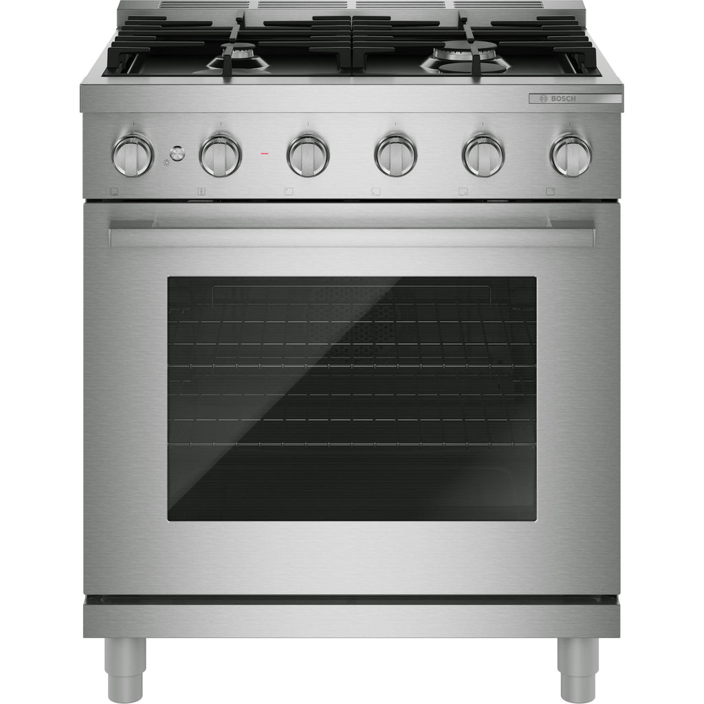  Bosch 500 Series 30-inch Freestanding Gas Range with Double Ring Burner HGS5057UC IMAGE 1