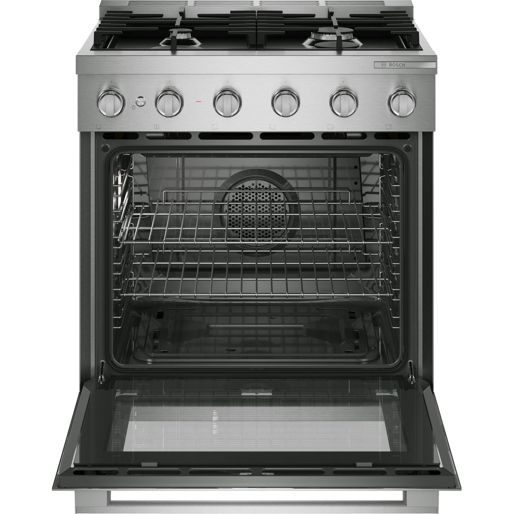 Bosch 500 Series 30-inch Freestanding Gas Range with Double Ring Burner HGS5057UC IMAGE 2