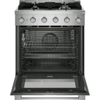  Bosch 500 Series 30-inch Freestanding Gas Range with Double Ring Burner HGS5057UC IMAGE 2
