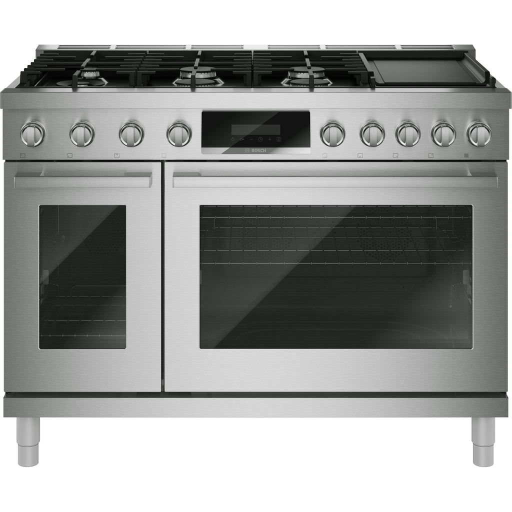  Bosch 800 Series 48-inch Freestanding Dual-Fuel Range with Griddle HDS8857UC IMAGE 1