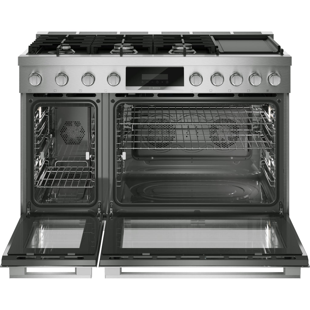  Bosch 800 Series 48-inch Freestanding Dual-Fuel Range with Griddle HDS8857UC IMAGE 2