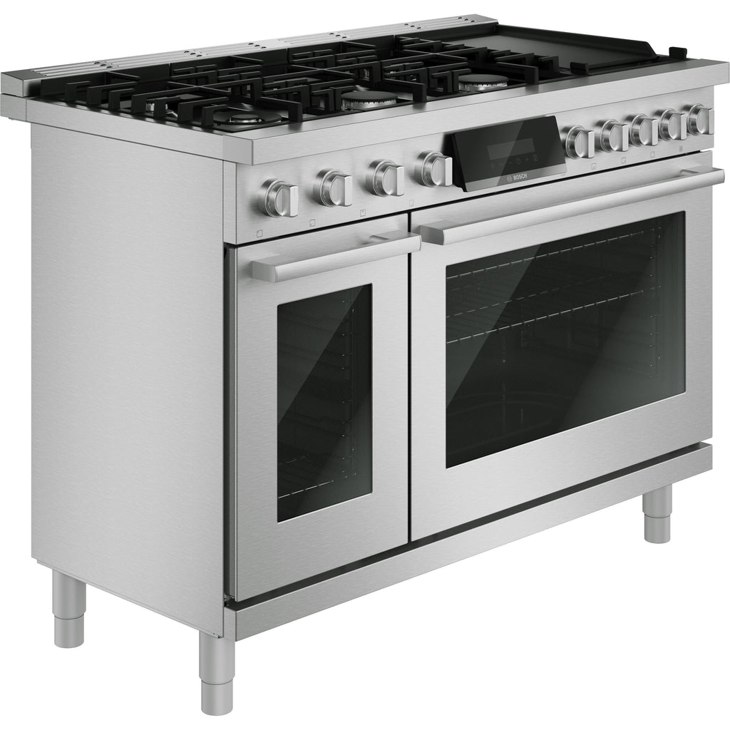  Bosch 800 Series 48-inch Freestanding Dual-Fuel Range with Griddle HDS8857UC IMAGE 3