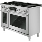  Bosch 800 Series 48-inch Freestanding Dual-Fuel Range with Griddle HDS8857UC IMAGE 4