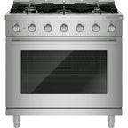  Bosch 500 Series 36-inch Freestanding Gas Range with 5 Burners HGS5657UC IMAGE 1