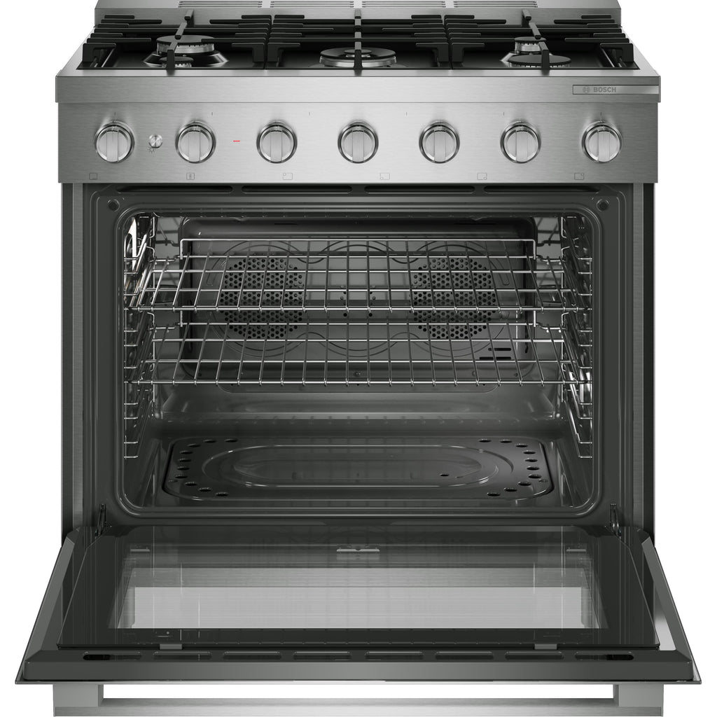  Bosch 500 Series 36-inch Freestanding Gas Range with 5 Burners HGS5657UC IMAGE 2
