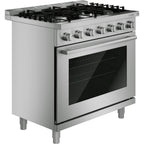  Bosch 500 Series 36-inch Freestanding Gas Range with 5 Burners HGS5657UC IMAGE 3