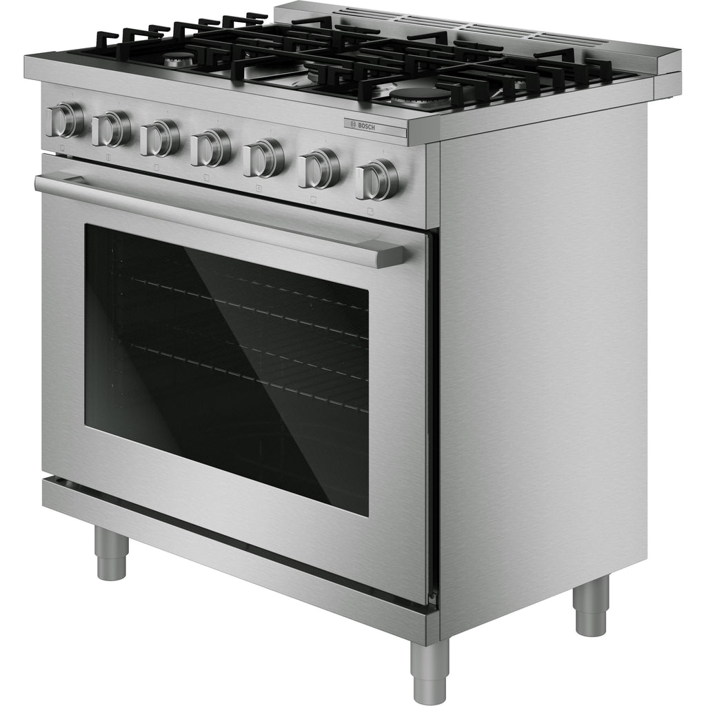  Bosch 500 Series 36-inch Freestanding Gas Range with 5 Burners HGS5657UC IMAGE 4