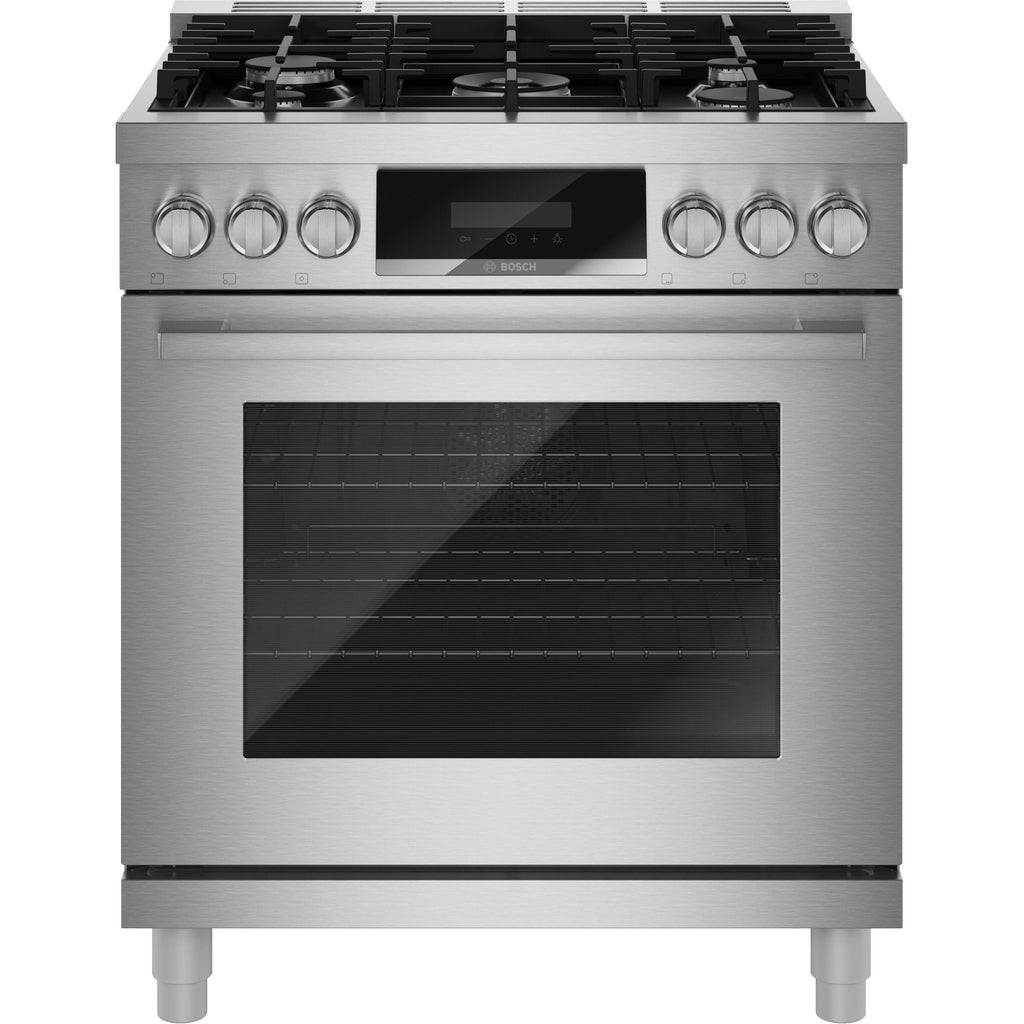  Bosch 800 Series 30-inch Freestanding Gas Range with 5 Burners HGS8057UC IMAGE 1